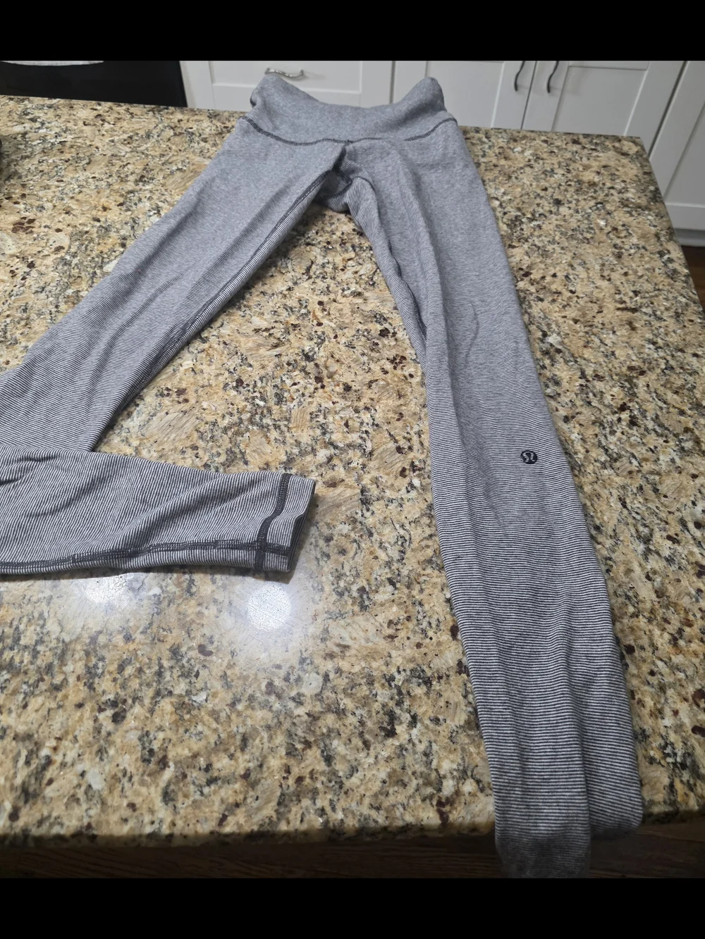lululemon athletica Gray Microstripe High-Rise Leggings